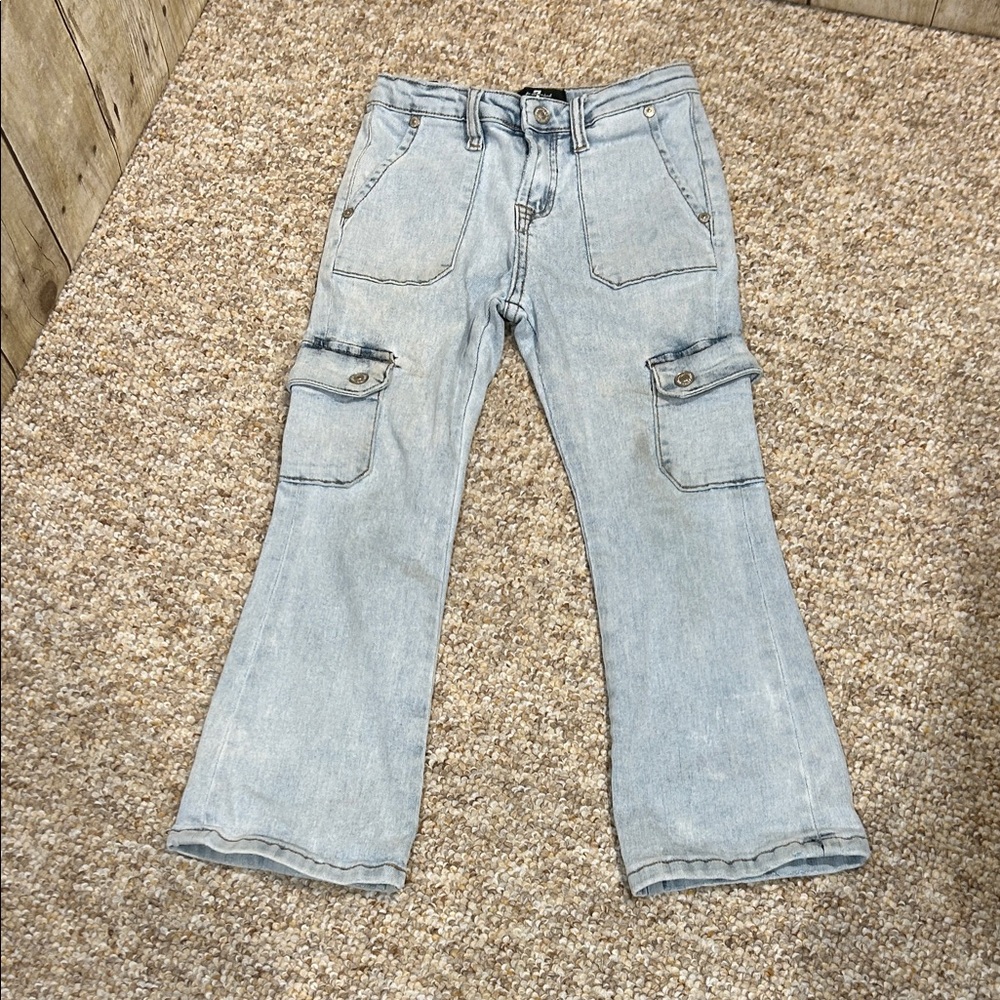 7 For All Mankind Girls 6 Light Wash Bootcut Jeans